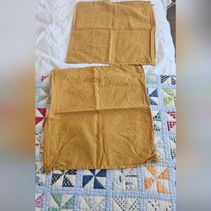 Set Of 2 Ikea Gurli 20x20 Pillow Cover Mustard Yellow